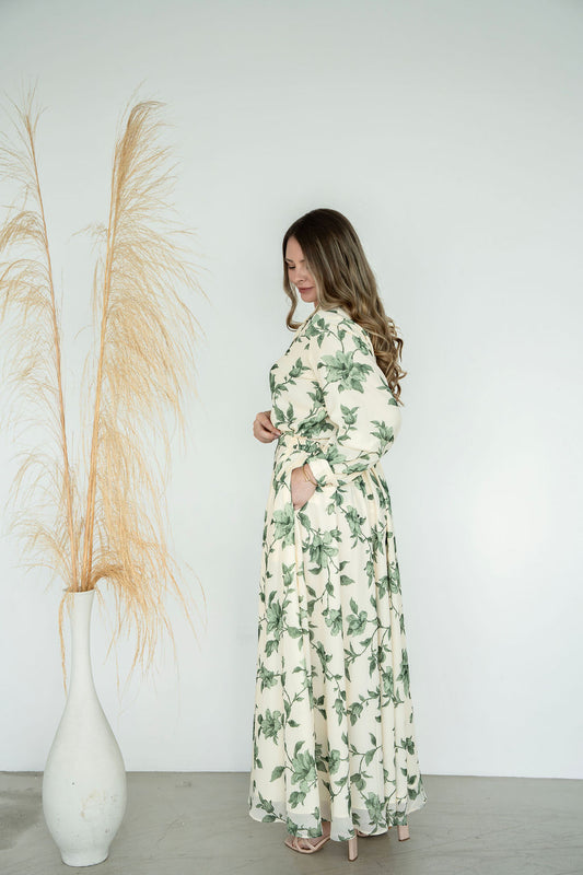 Zahra- Skirt Set in Green