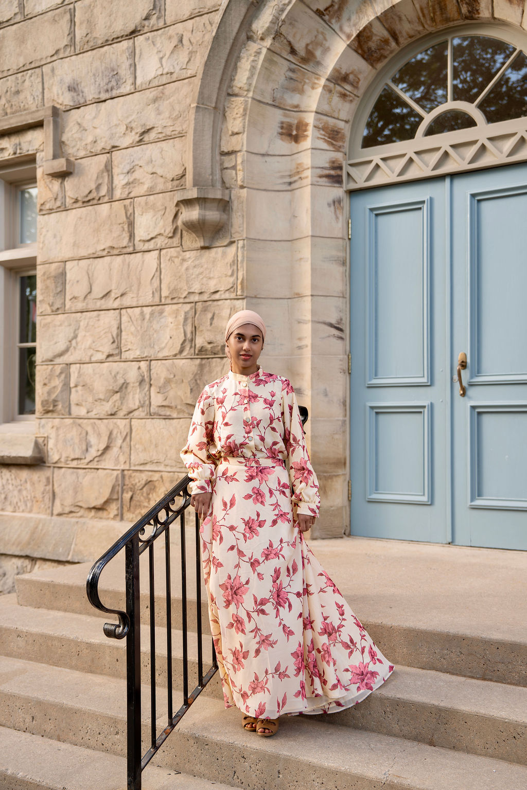 Zahra- Skirt Set in Pink