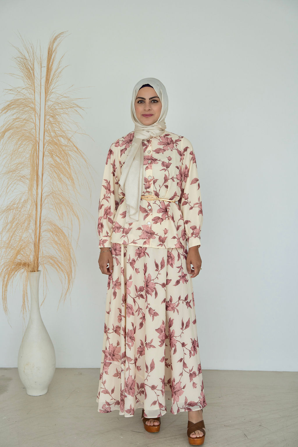 Zahra- Skirt Set in Pink