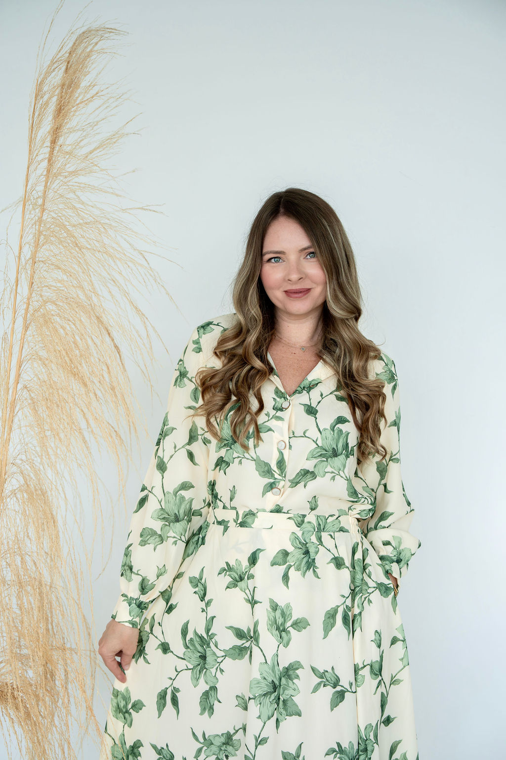 Zahra- Skirt Set in Green