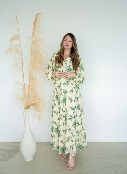 Zahra- Skirt Set in Green